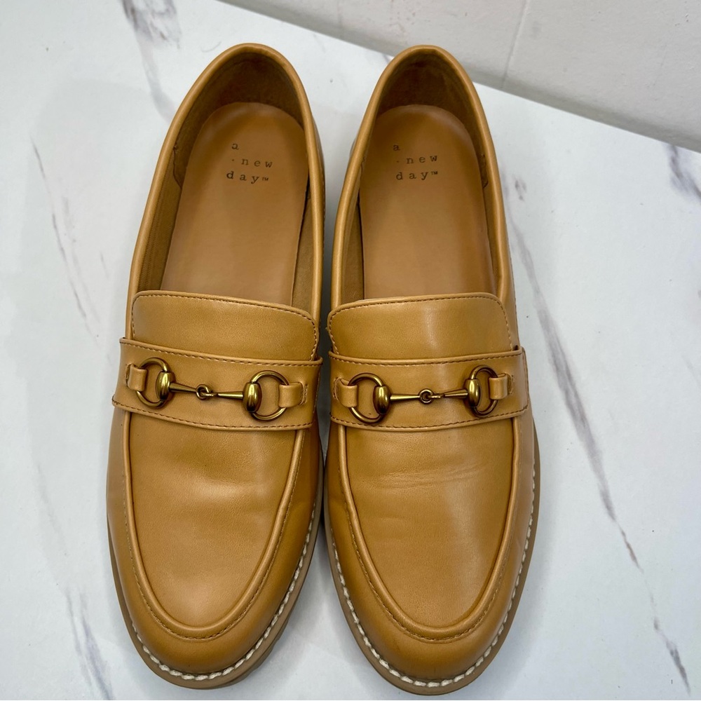 Chunky Platform Loafers Low Heel Flats Lug Sole SlipOn Penny Loafers OfficeWork - Picture 3 of 11